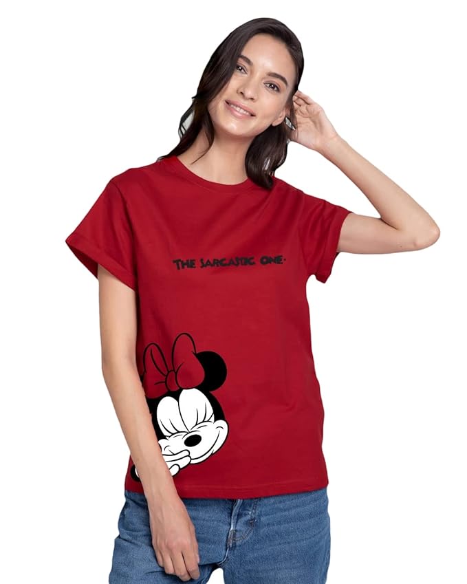 bewakoof official disney merchandise minnie women's graphic printed t shirt bewakoof official disney merchandise minnie women's graphic printed t shirt