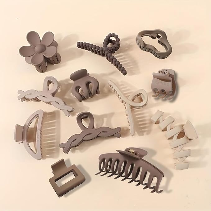 cerrito hair claw clips for women girls – 3 large and 3 small pcs strong hold clamps for thick thin hair, matte nonslip jaw clips, neutral butterfly claw,... cerrito hair claw clips for women girls – 3 large and 3 small pcs strong hold clamps for thick thin hair, matte nonslip jaw clips, neutral butterfly claw,...