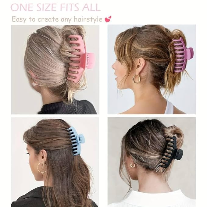cerrito hair claw clips for women girls – 3 large and 3 small pcs strong hold clamps for thick thin hair, matte nonslip jaw clips, neutral butterfly claw,... cerrito hair claw clips for women girls – 3 large and 3 small pcs strong hold clamps for thick thin hair, matte nonslip jaw clips, neutral butterfly claw,...