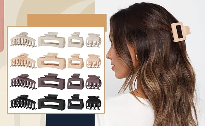cerrito hair claw clips for women girls – 3 large and 3 small pcs strong hold clamps for thick thin hair, matte nonslip jaw clips, neutral butterfly claw,... cerrito hair claw clips for women girls – 3 large and 3 small pcs strong hold clamps for thick thin hair, matte nonslip jaw clips, neutral butterfly claw,...